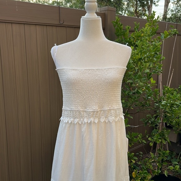 Lulus Mediterranean Moments White Lace Strapless Tiered Maxi Dress  XL  … - Picture 6 of 16